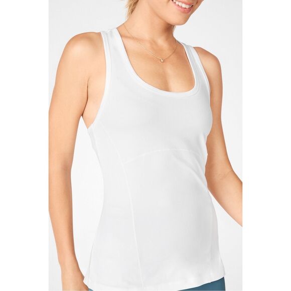 FABLETICS Women’s White Phoenix Racerback Tank Size Medium - Picture 1 of 7